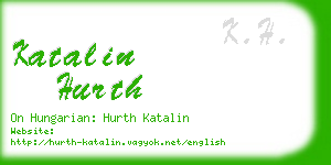 katalin hurth business card